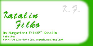 katalin filko business card